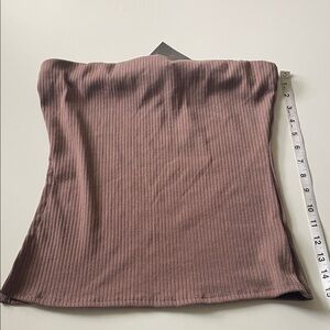 LeLis NWT L Ribbed Tube‎ Top in Brown